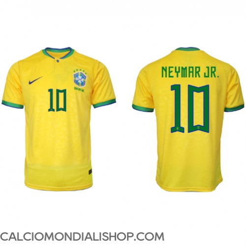 Maglie da calcio Brasile Neymar Jr #10 Prima Maglia Mondiali 2022 Manica Corta